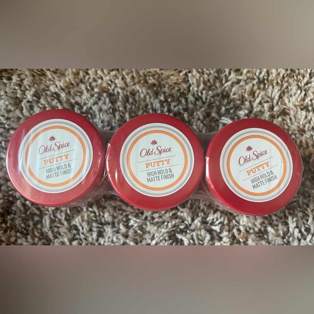 3x’s Mens Old Spice Hair Putty 1.76oz. High hold and Matte finish.